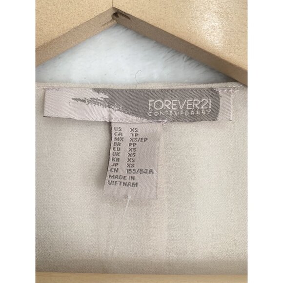 Forever 21 Boho Sleeveless Blouse V-Neck Embellished Beaded Trim Layer Tank Top - Picture 10 of 11